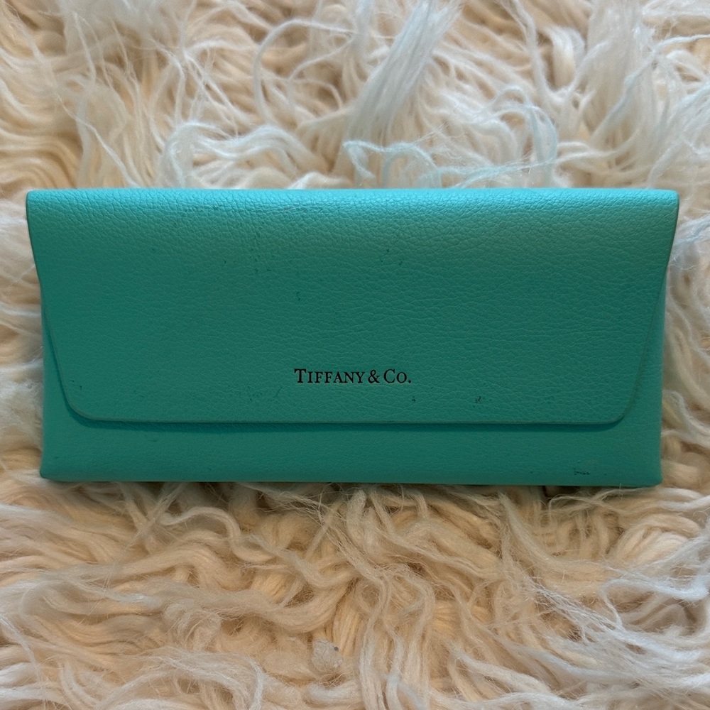 Tiffany & Co. Aqua sunglass case only.
